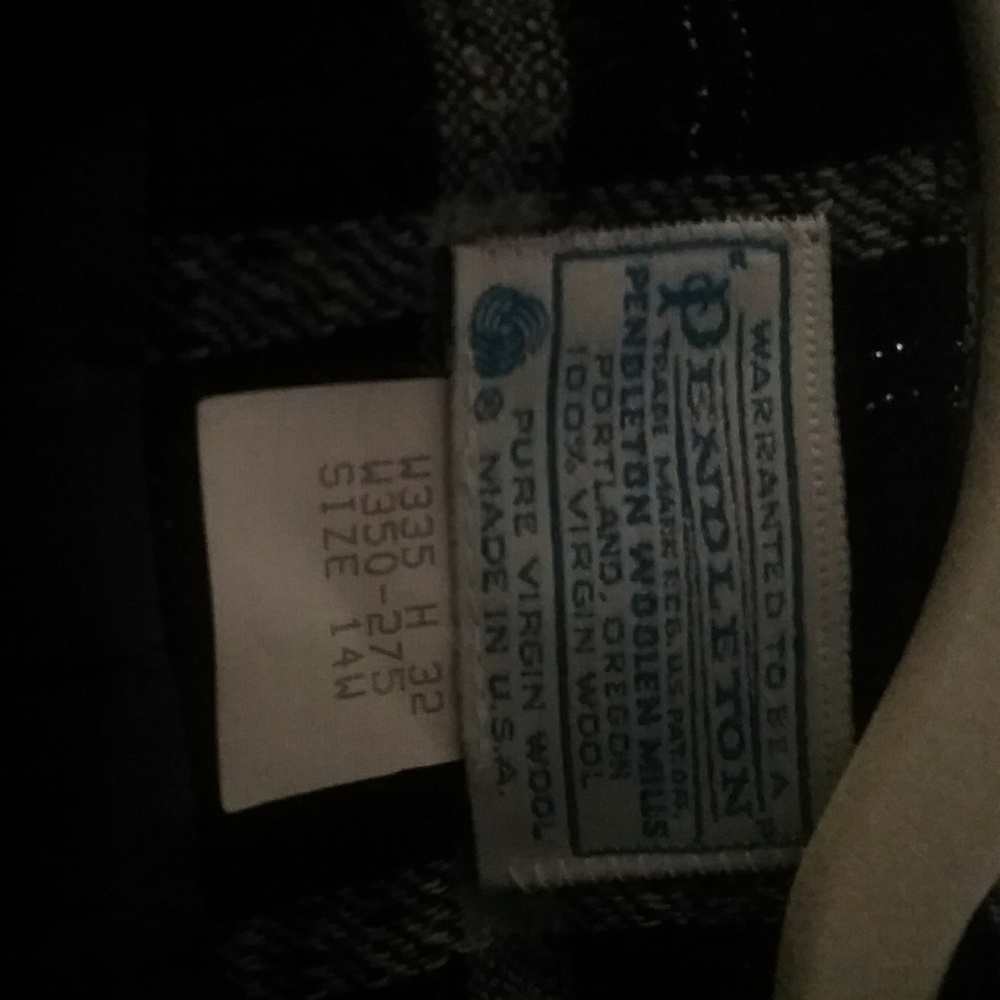 Pendleton Wool Navy and White Windowpane Check - image 5